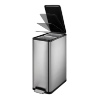 EKO Ecoslim duo pedaalemmer (2 x 20 liter, mat RVS) SEK00064