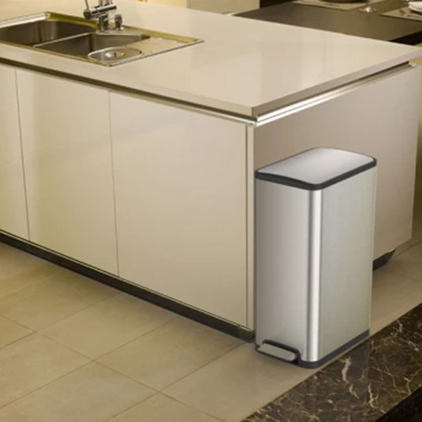 EKO Ecoslim duo pedaalemmer (2 x 20 liter, mat RVS) SEK00064 - 2