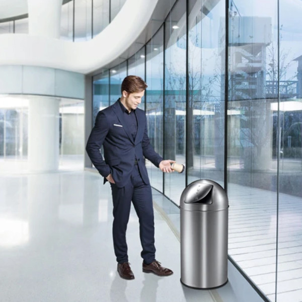EKO Push afvalbak (40 liter, mat RVS) SEK00085 - 5