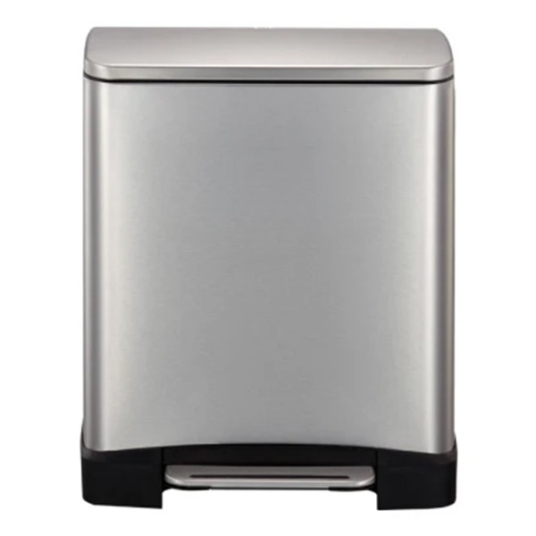 EKO Recycle E-Cube duo pedaalemmer (10 + 9 liter, mat RVS) SEK00040 - 3
