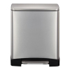 EKO Recycle E-Cube duo pedaalemmer (10 + 9 liter, mat RVS) SEK00040 - 3