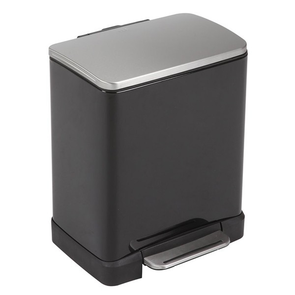 binnen schaamte bijvoorbeeld EKO Recycle E-Cube duo pedaalemmer (10 + 9 liter, zwart) EKO 123schoon.nl