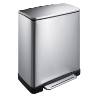 EKO Recycle E-Cube duo pedaalemmer (28 + 18 liter, mat RVS)  SEK00047