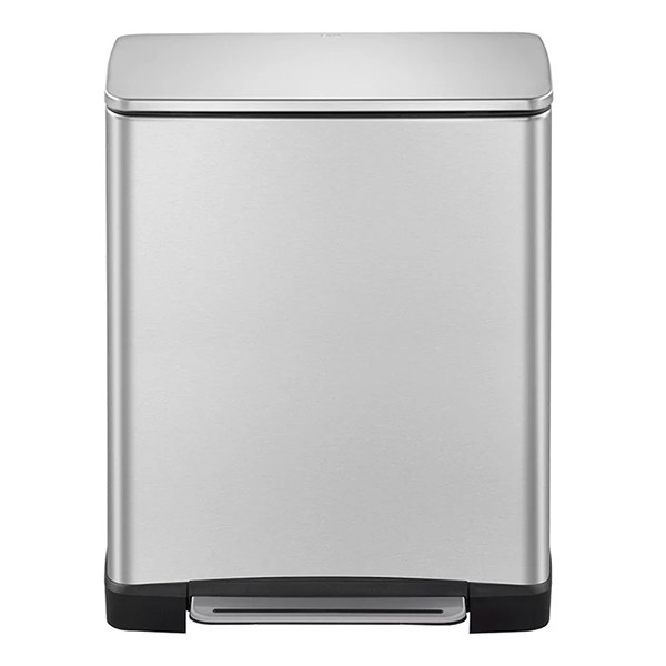 EKO Recycle E-Cube duo pedaalemmer (28 + 18 liter, mat RVS) SEK00047 - 1