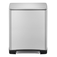 EKO Recycle E-Cube duo pedaalemmer (28 + 18 liter, mat RVS) SEK00047