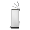 EKO Recycle E-Cube duo pedaalemmer (28 + 18 liter, mat RVS) SEK00047 - 5