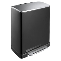 EKO Recycle E-Cube duo pedaalemmer (28 + 18 liter, zwart)  SEK00048