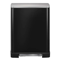 EKO Recycle E-Cube duo pedaalemmer (28 + 18 liter, zwart) SEK00048
