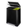 EKO Recycle E-Cube duo pedaalemmer (28 + 18 liter, zwart) SEK00048 - 2