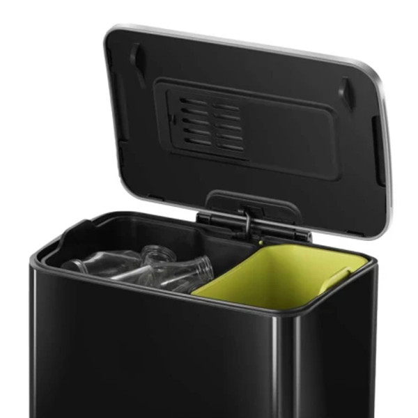 EKO Recycle E-Cube duo pedaalemmer (28 + 18 liter, zwart) SEK00048 - 3