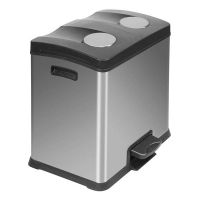 EKO Recycle Rejoice duo pedaalemmer (2 x 12 liter, mat RVS)  SEK00031