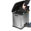 EKO Recycle Rejoice duo pedaalemmer (2 x 12 liter, mat RVS)