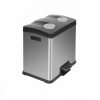 EKO Recycle Rejoice duo pedaalemmer (2 x 12 liter, mat RVS)