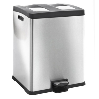 EKO Recycle Rejoice duo pedaalemmer (2 x 30 liter, mat RVS)  SEK00035