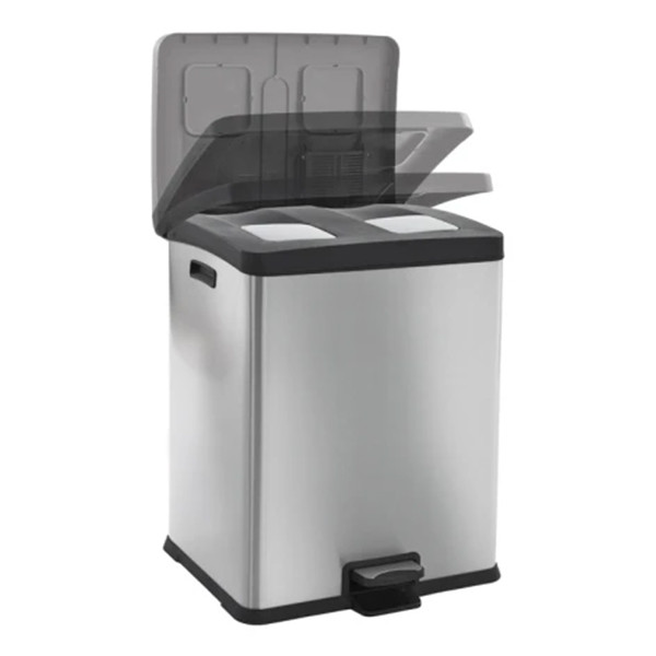 EKO Recycle Rejoice duo pedaalemmer (2 x 30 liter, mat RVS) SEK00035 - 1