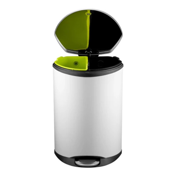 EKO Recycle Shell Bin duo pedaalemmer (2 x 22 liter, wit) SEK00022 - 1