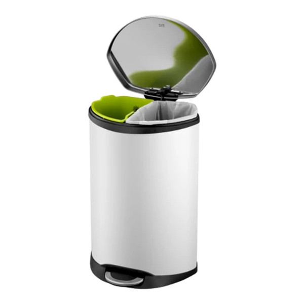 EKO Recycle Shell Bin duo pedaalemmer (2 x 22 liter, wit) SEK00022 - 2