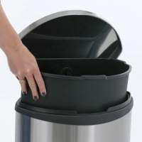 EKO Shell Bin pedaalemmer (30 liter, mat RVS) SEK00016
