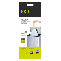 EKO Vuilniszakken met trekband 18-21 liter | EKO type D | 20 stuks | Wit  SEK00156