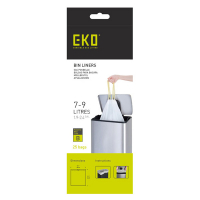 EKO Vuilniszakken met trekband 7-9 liter | EKO type B | 25 stuks | Wit  SEK00152