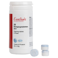 Eccellente 2-in-1 reinigingstabletten voor koffiezetapparaten 3,5 gram (25 stuks)  SEC00049