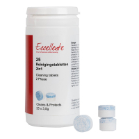 Eccellente 2-in-1 reinigingstabletten voor koffiezetapparaten 3,5 gram (25 stuks) SEC00049