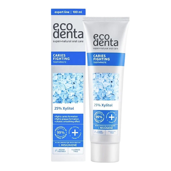 Ecodenta Caries Fighting Xylitol Tandpasta (100 ml)  SEC00066 - 1