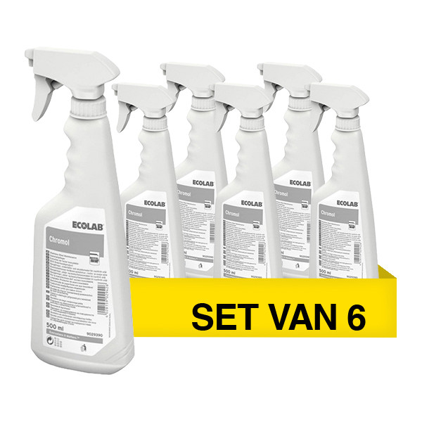 Aanbieding: Ecolab Chromol RVS reiniger (6 stuks à 500 ml) SEC02072 - 1