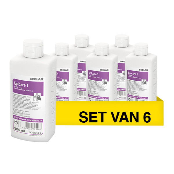 Aanbieding: Ecolab Epicare 1 milde reinigingslotion (6 stuks à 500 ml) SEC02070 - 1