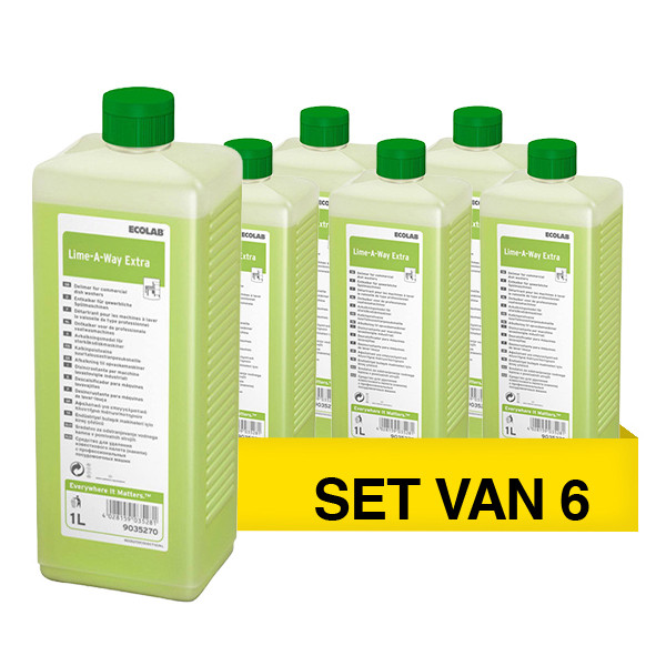 Aanbieding: Ecolab Lime-A-Way Extra ontkalkmiddel (6 stuks à 1 liter) SEC02065 - 1