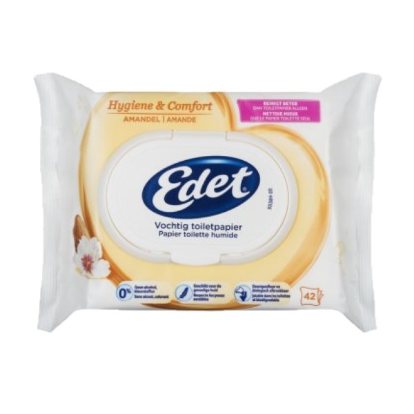 Edet vochtig toiletpapier Rich Almond (42 doekjes)  SED00011 - 1