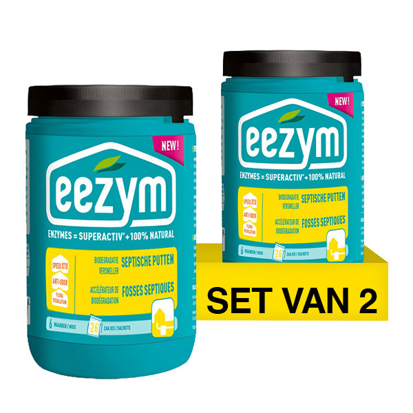 Aanbieding: 2x Eezym biodegradatie versneller septische putten (26 losse zakjes) SEE00065 - 1