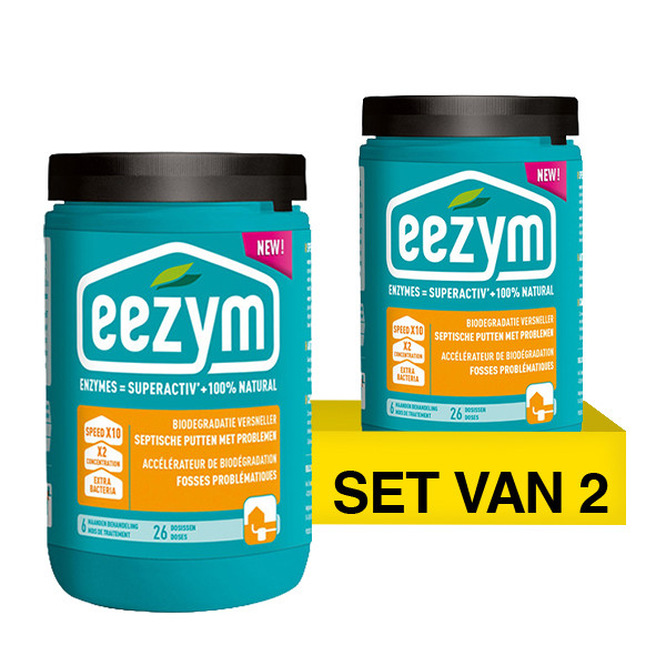 Aanbieding: 2x Eezym biodegradatie versneller septische putten met problemen (6 maanden) SEE00060 - 1