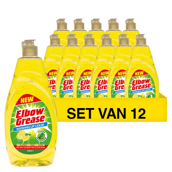 Elbow Grease Aanbieding: Elbow Grease Afwasmiddel Original (12 flessen - 600 ml)  SEL00263 - 1