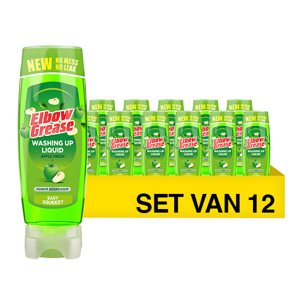 Aanbieding: Elbow Grease Afwasmiddel Stand Up Apple (12 stuks à 450 ml) SEL00306 - 1