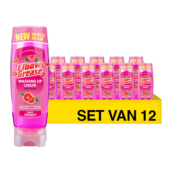 Aanbieding: Elbow Grease Afwasmiddel Stand Up Pink Grapefruit (12 stuks à 450 ml) SEL00308 - 1