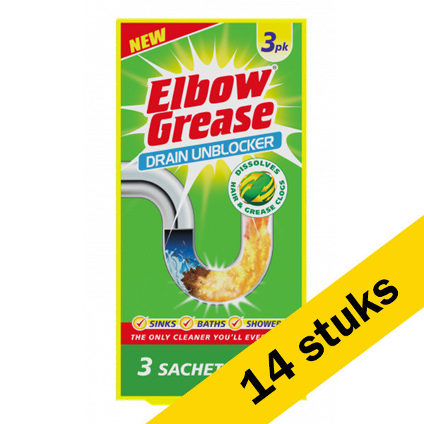 Elbow Grease Aanbieding: Elbow Grease Drain Unblocker - Ontstopper poeder (42 x 40 gram)  SEL00239 - 1