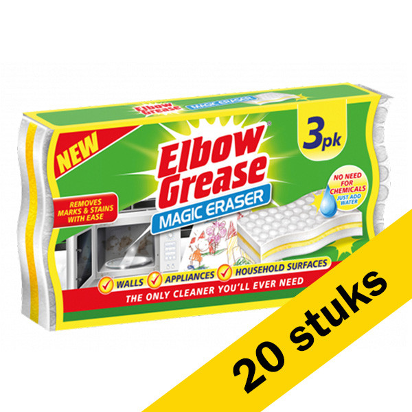 Elbow Grease Aanbieding: Elbow Grease Eraser spons (20 x 3 stuks)  SEL00235 - 1