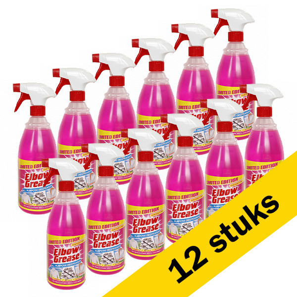 Elbow Grease Aanbieding: Elbow Grease Pink Allesreiniger (12 flessen - 1 liter)  SEL00275 - 1