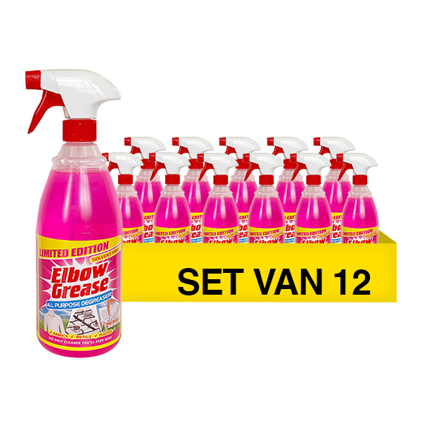 Elbow Grease Aanbieding: Elbow Grease Pink Allesreiniger (12 flessen - 1 liter)  SEL00275 - 1