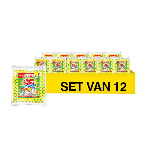 Elbow Grease Aanbieding: Elbow Grease Super Size Cloth - Schoonmaakdoek (12 x 3 doeken)  SEL00225 - 1