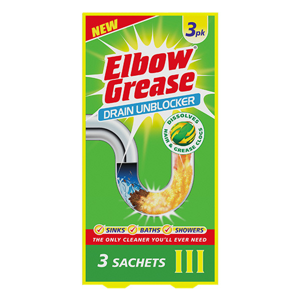 Elbow Grease Drain Unblocker - Ontstopper poeder (3 x 40 gram)  SEL00238 - 1
