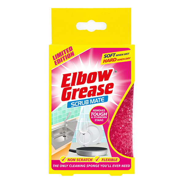 Elbow Grease Schuurspons Roze (1 stuk)  SEL00278 - 1