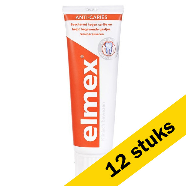 Elmex Aanbieding: 12x Elmex Anti Cariës tandpasta (75 ml)  SEL01029 - 1