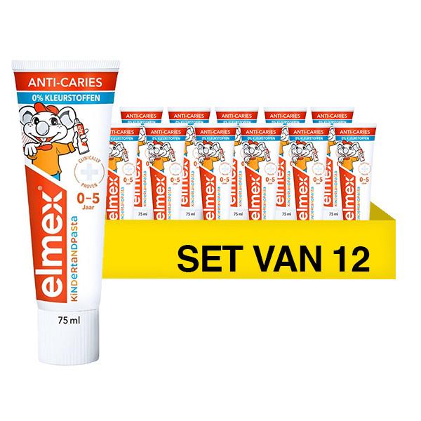 Elmex Aanbieding: Elmex Peuter Tandpasta (12 tubes - 75 ml)  SEL01090 - 1