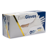 Eurogloves Latex handschoen maat XL poedervrij (Eurogloves, wit, 100 stuks)  SME00051