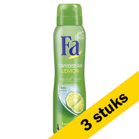 Fa Aanbieding: 3x Fa deodorant spray Caribbean Lemon (150 ml)  SFA05095