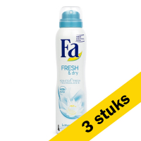Aanbieding: 3x Fa deodorant spray Fresh & Dry Lotusbloem (150 ml) SFA05098