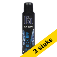 Aanbieding: 3x Fa deodorant spray Kick Off for men (150 ml) SFA05086