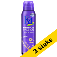 Fa Aanbieding: 3x Fa deodorant spray Purple Passion (150 ml)  SFA05094